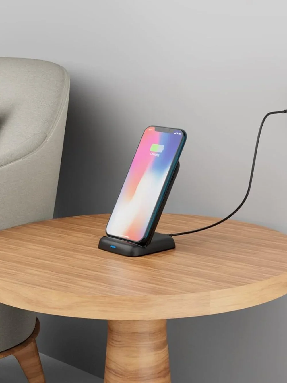 10W Qi Certified Wireless Charging Stand - Fast Charging for iPhones & Samsung